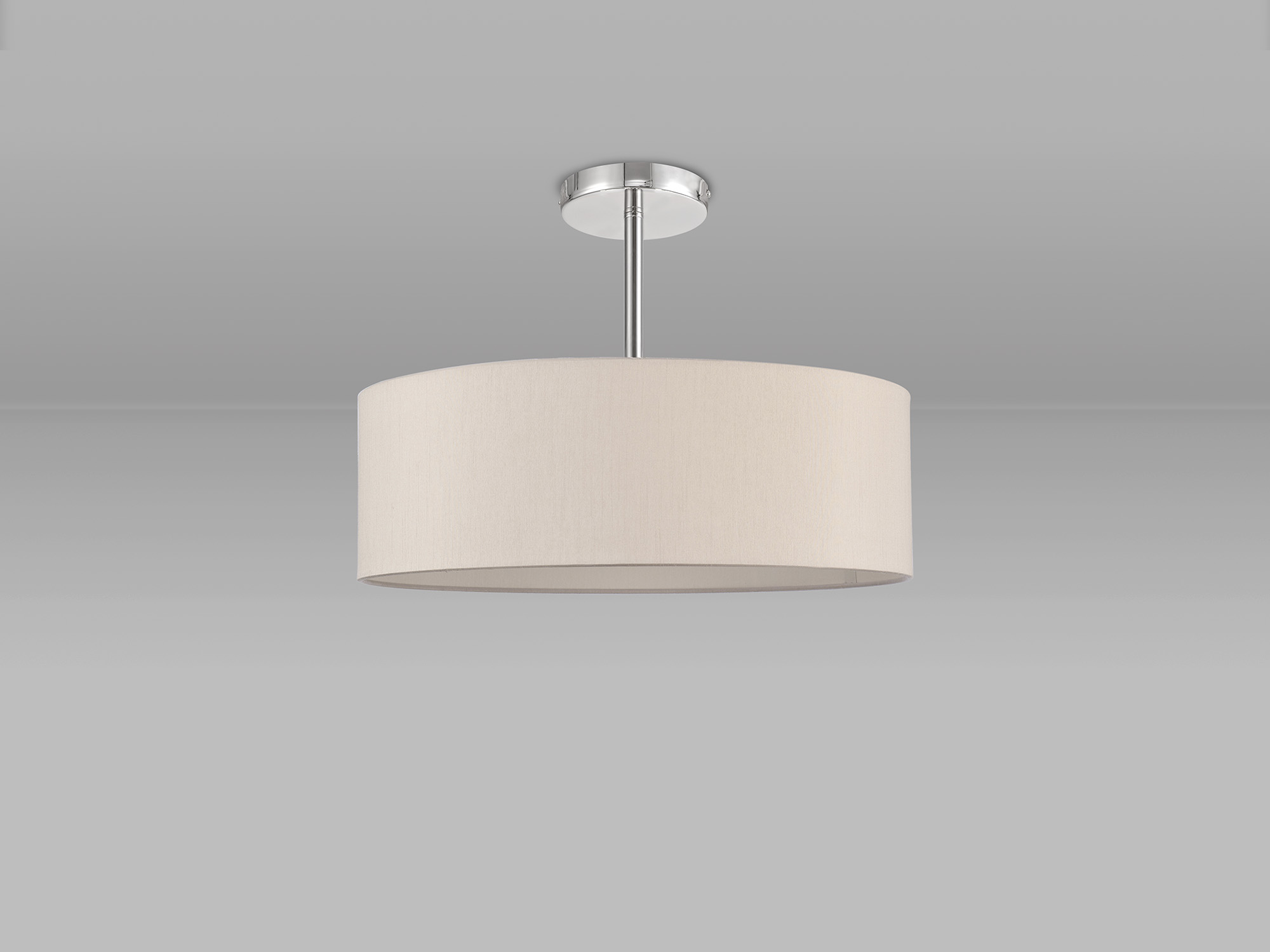 Baymont 45cm Semi Flush 5 Light Polished Chrome, Nude Beige DK0723  Deco Baymont